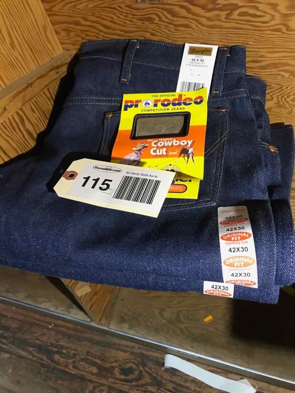 lot 115 image: Wrangler Original Cowboy Cut Jeans 13MWZ (2) 42x30