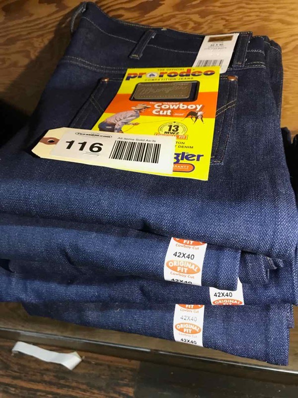 lot 116 image: Wrangler Original Cowboy Cut Jeans 13MWZ (5) 42x40
