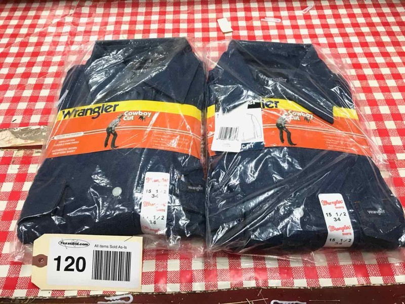 lot 120 image: Wrangler Cowboy Cut Shirt (2) 15-12 x 34