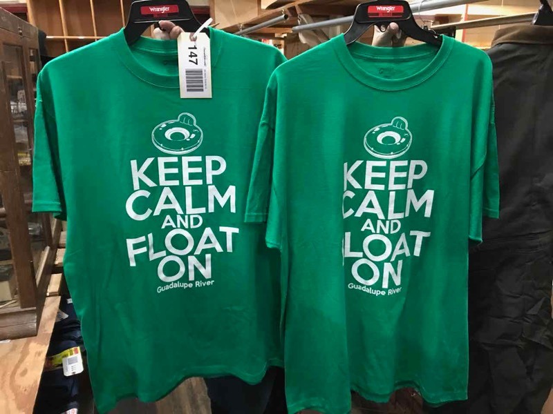 lot 147 image: (2) T-Shirts Keep Calm and Float On, Guadalupe River