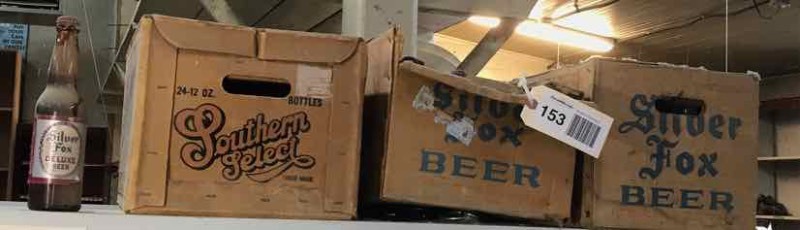 lot 153 image: Boxes of Old Beer Bottles (Southern Select, Silver Fox)