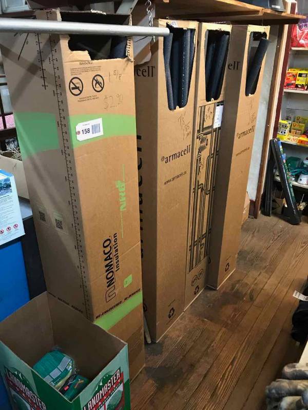 lot 158 image: (4 boxes) Pipe Insulation, Wrap