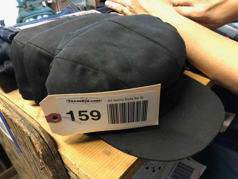 lot 159 image: (6) Black Winter Caps with Folding Ear Flaps (XL)