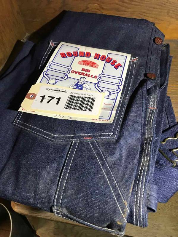 lot 171 image: Bib Overall, Round House Denim (1) 33 x 36