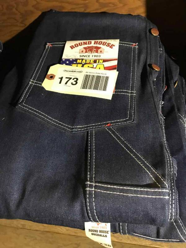 lot 173 image: Bib Overall, Round House Denim (2) 36 x 36