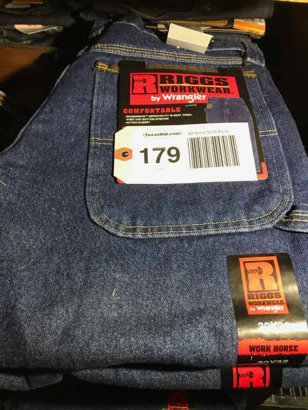 lot 179 image: Wrangler Riggs Workware Denim (3) 30 x 32
