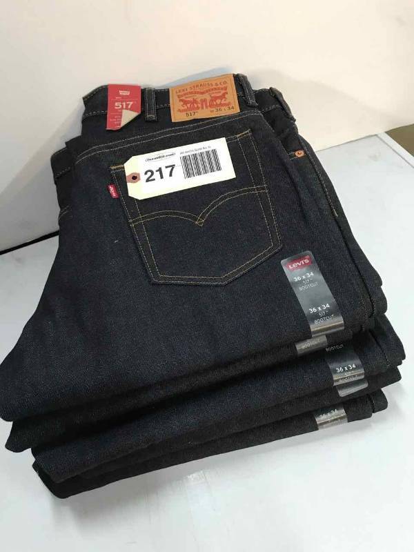 lot 217 image: Levi Strauss & Co. Boot Cut 517 (6) 36x34