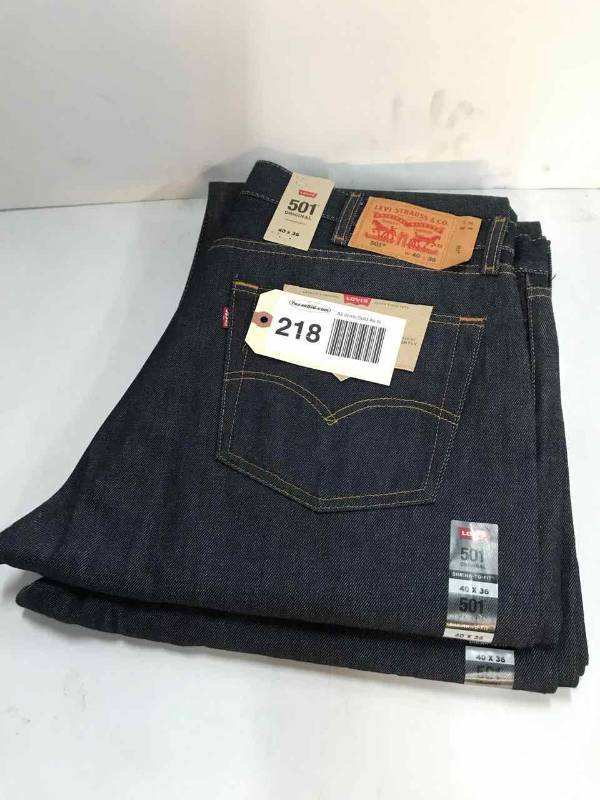 lot 218 image: Levi Strauss & Co. 501 Button Fly (2) 40 x 36