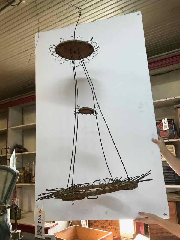 lot 243 image: Hanging Antique Broom Displayer