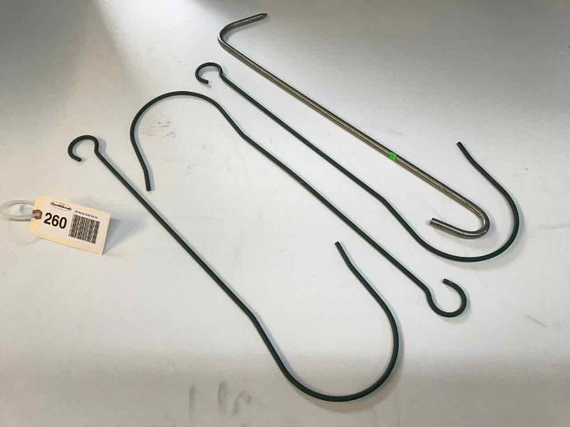 lot 260 image: (3) Plant Hook Hangers, (1) Hook