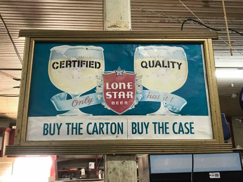 lot 310 image: Advertising Framed Lone Star Poster