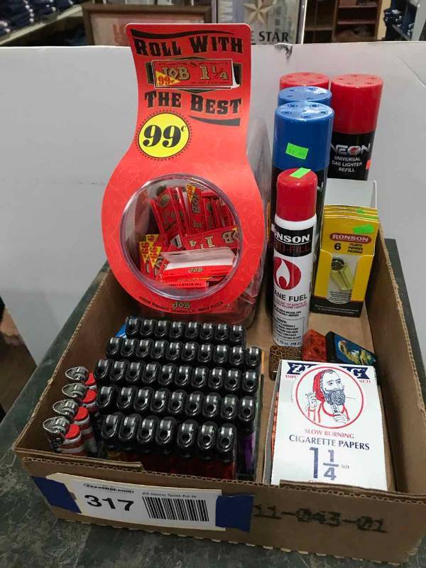 lot 317 image: New Product Lighters, Butane FuelRefill, Flints