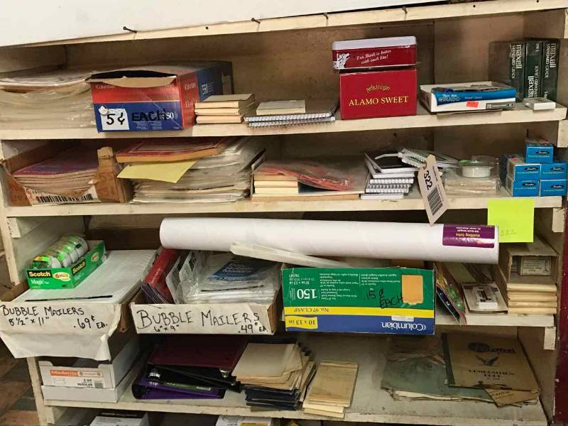lot 322 image: Asst. Office Supplies  Envelopes, Tape, Mailers, Receipt Books, Pencils, Etc.