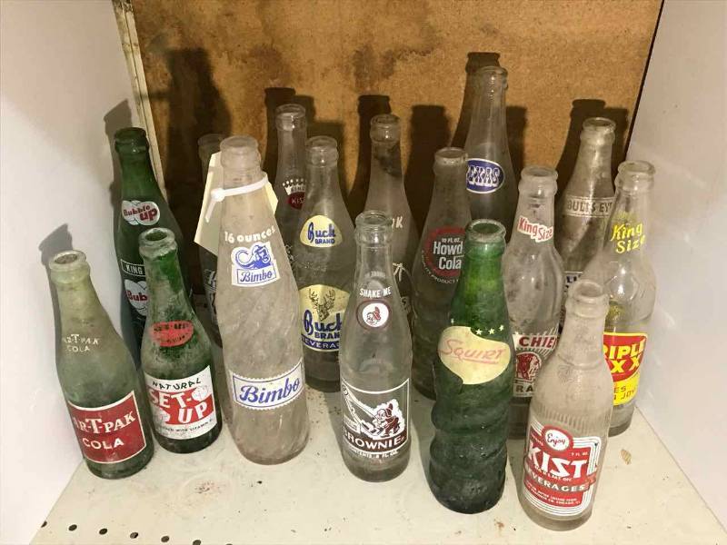 lot 328 image: (16) Assorted Old Soda Bottles