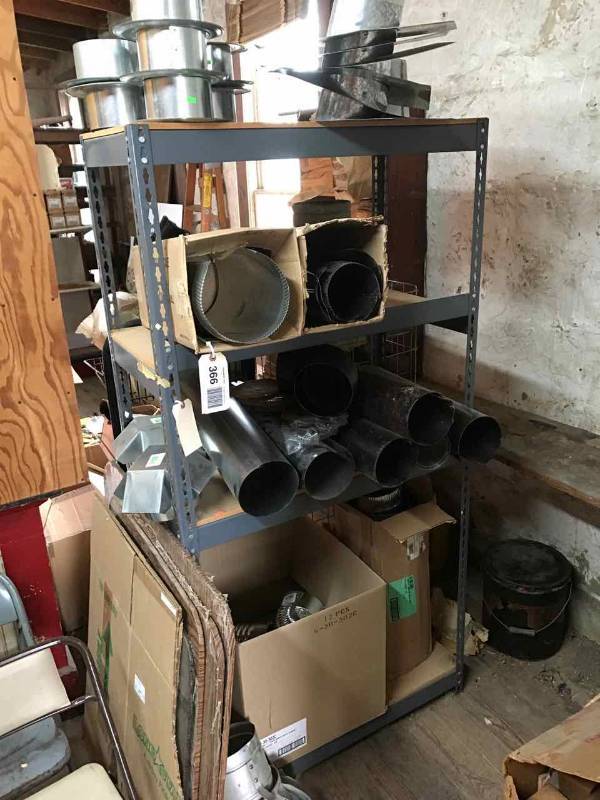 lot 366 image: Stove Pipes, Parts, Stove Boards, Etc.