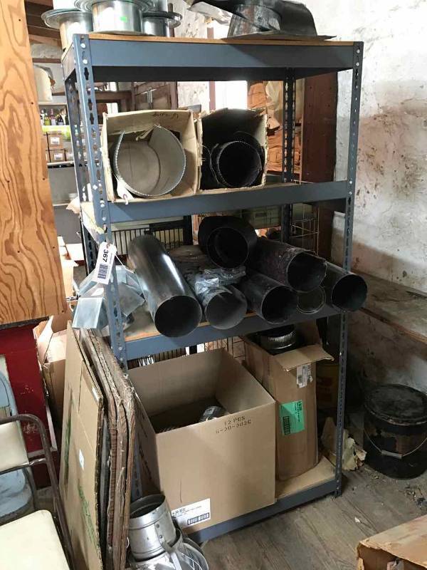 lot 367 image: MetalWood Shelf Unit
