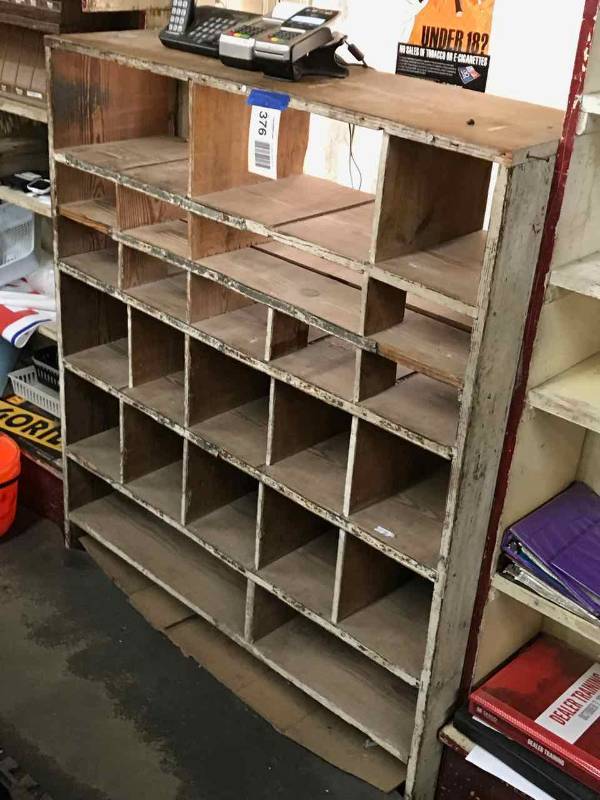 lot 376 image: Antique Pine Store Cubby