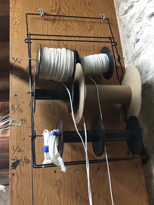 lot 453 image: Rope Displayer, Partial Rolls of Rope