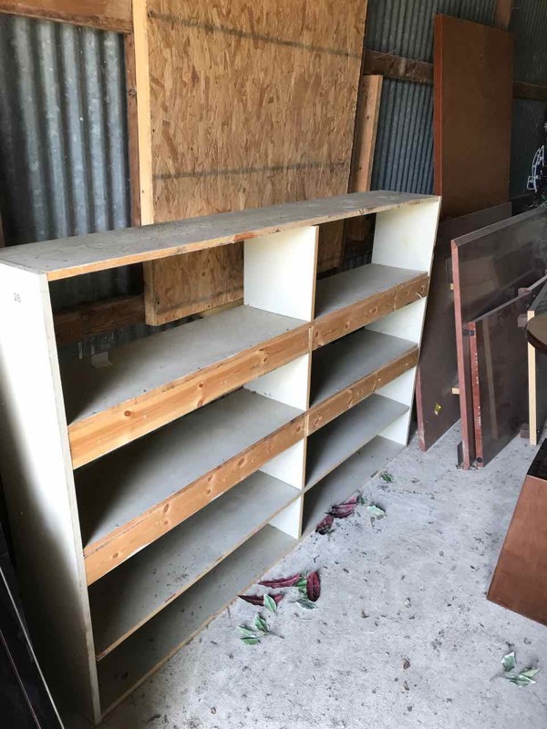lot 28 image: Wood Shelf, Desk, Door