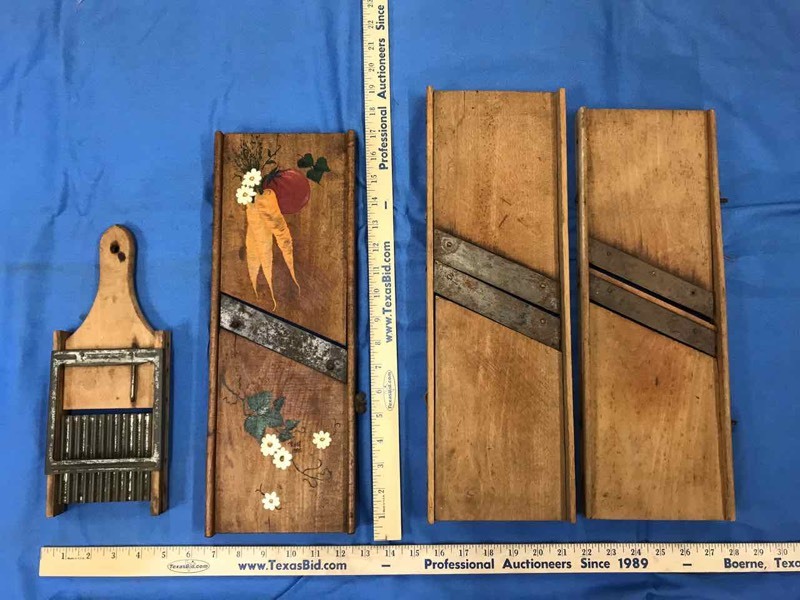 lot 57 image: (4) Antique Slicers