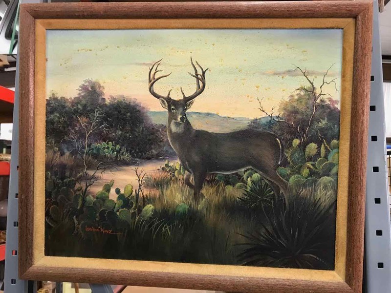 lot 75 image: Original Painting by Lee Ann Kunz, a Whitetail Buck