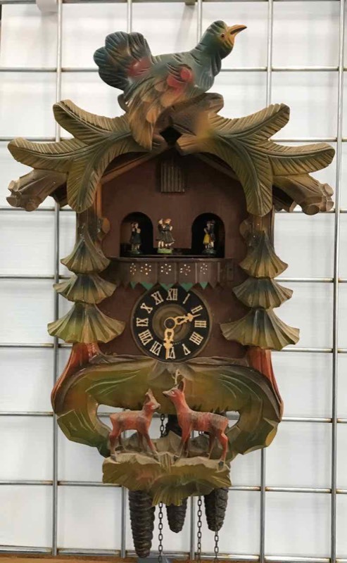lot 78 image: Cuckoo Clock, West Germany, with weights