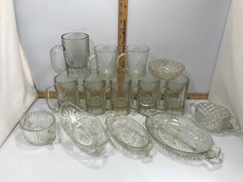 lot 99 image: Beer Mugs, Nut Bowls, Coffee Cups