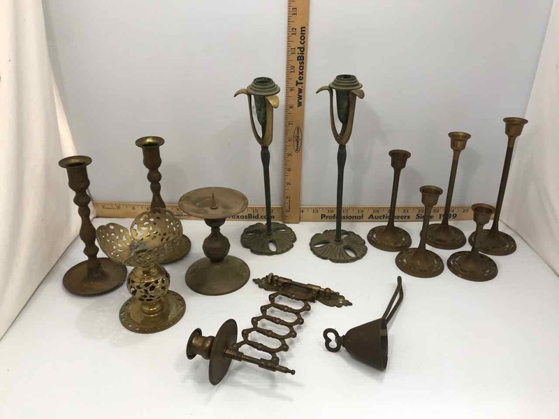 lot 143 image: Brass Candlesticks