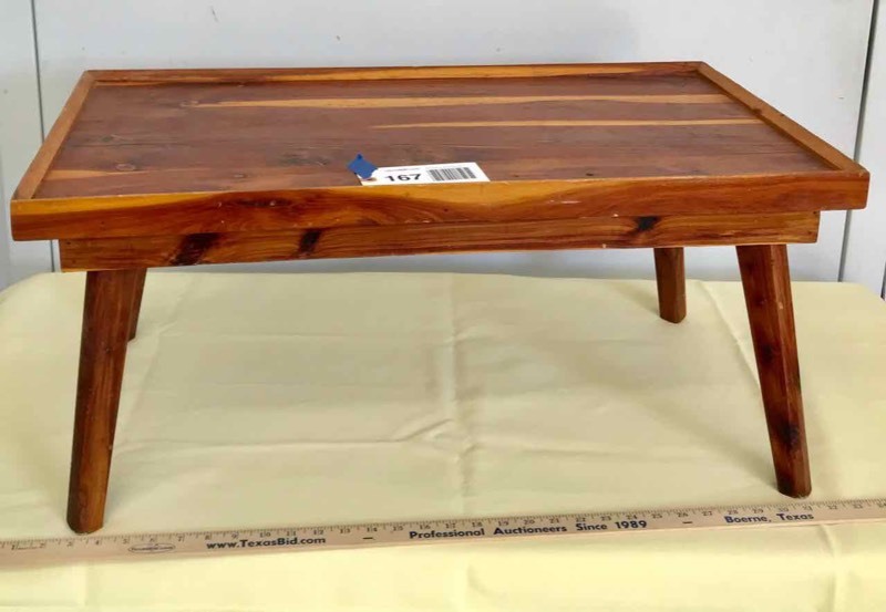 lot 167 image: Vintage Rectangular Cedar Coffee Table