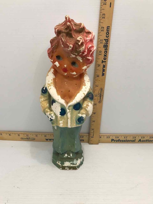 lot 175 image: Vintage Chalk Figure Red Headed Lady