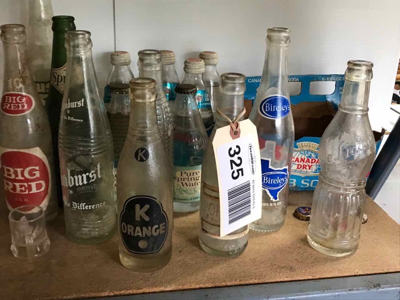 lot 325 image: Asst. Old Soda Bottles