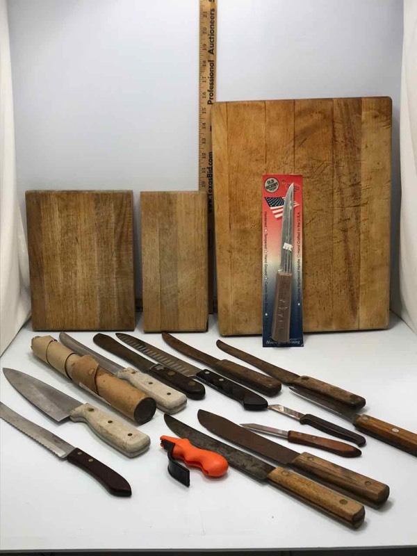 lot 348 image: Knives, Cutting Boards