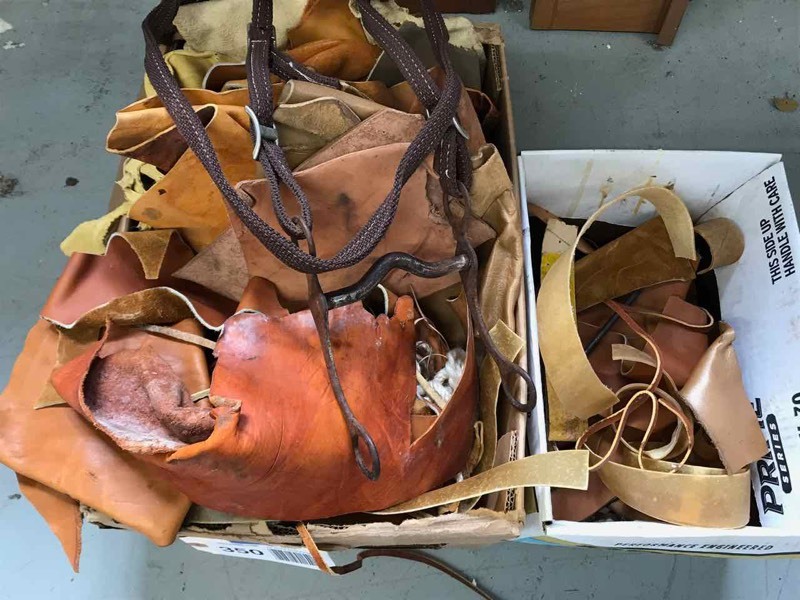 lot 350 image: Leather Pieces