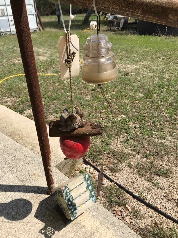 lot 356 image: Hanging Yard Art, Birdhouse