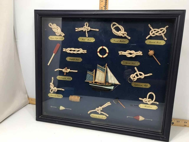 lot 204 image: Framed Image Nautical Knots
