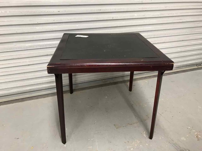 lot 229 image: Folding Card Table (wood frame)