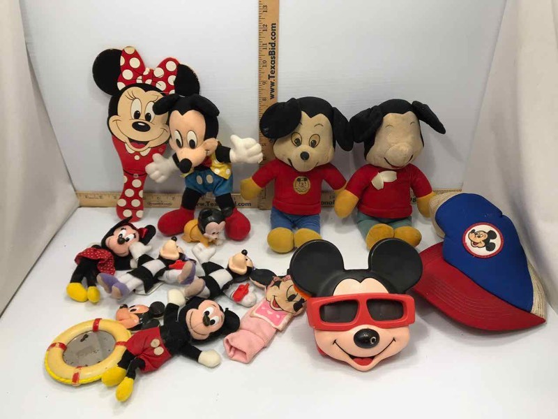 lot 236 image: Mickey Mouse Toys, Viewmasters, Ball Cap, Etc.