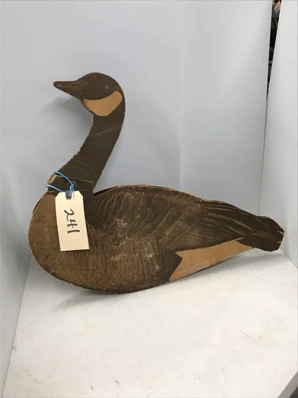 lot 241 image: Vintage Cardboard Goose Decoy
