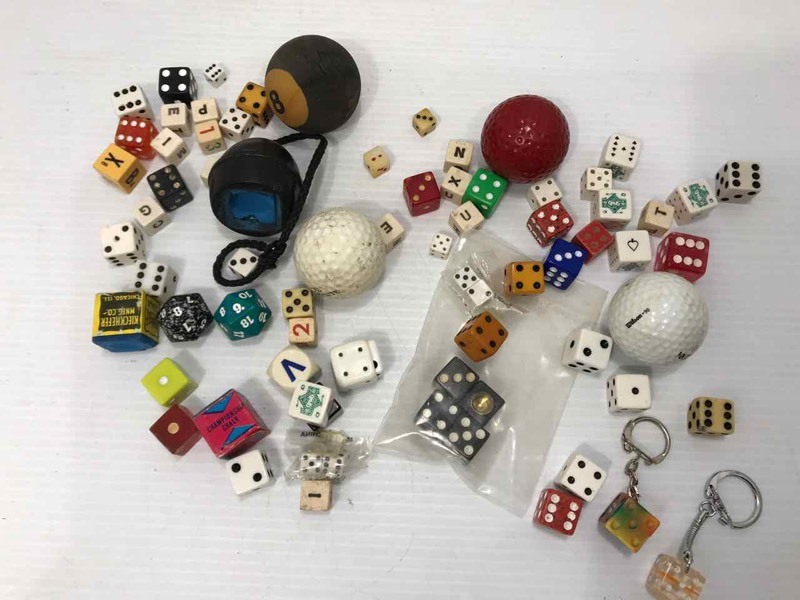 lot 255 image: Dice & Golf Balls