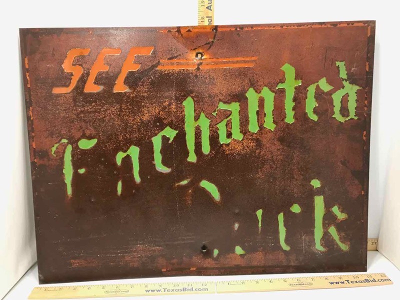 lot 266 image: Tin Sign  See Enchanted Rock