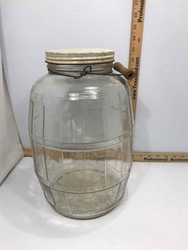 lot 294 image: 4 Gallon Duraglass Jar with Bail