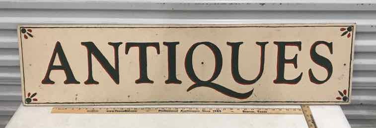 lot 401 image: Painted Wood Sign (Antiques)