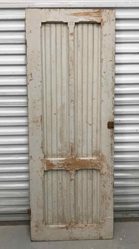 lot 405 image: Door Pine Bead Board (painted)