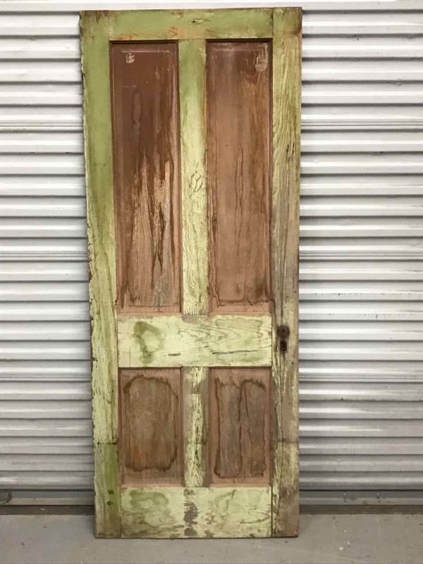 lot 418 image: Old Door (4 panel, green)