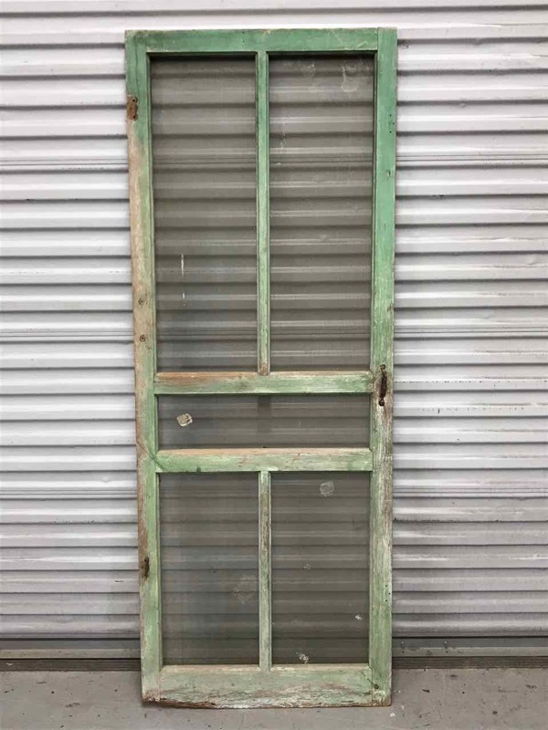 lot 430 image: AntiqueVintage Screen Door (Green)