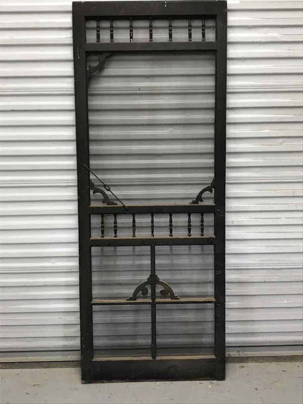 lot 441 image: AntiqueVintage Screen Door (black)