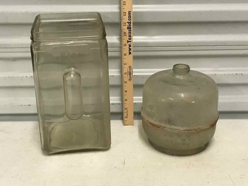 lot 469 image: Square Jar & Old Oil Jar