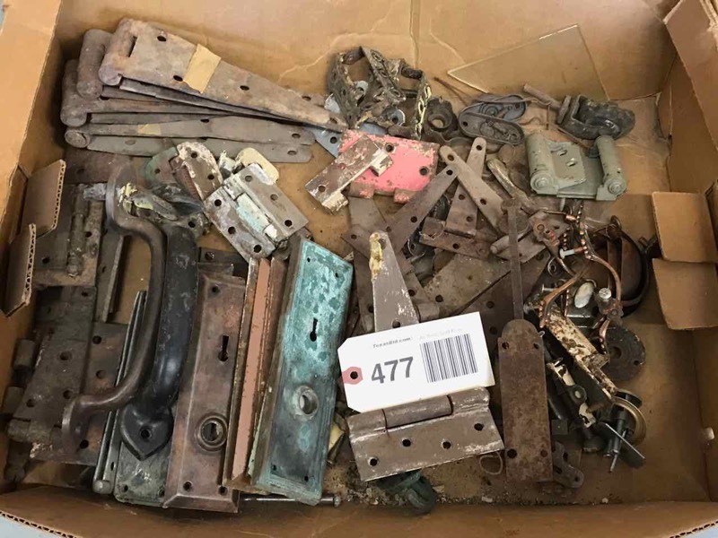 lot 477 image: Old Hinges, Door Handles, Pulls
