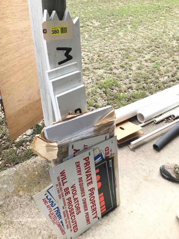 lot 380 image: Signs  Private Property, No Trespassing, etc.