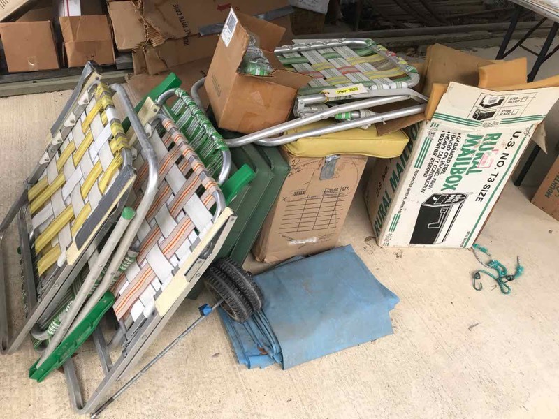 lot 397 image: Folding lawn chairs, webbing and foam